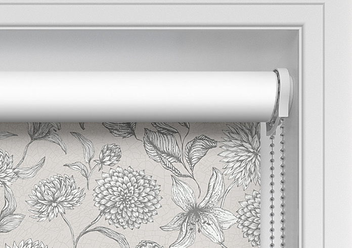 Floral Outlines, Ivory Cream - Twist&Fit Roller Blind - Image 11